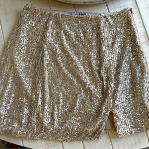 Vylette Sequin Embellished Skirt